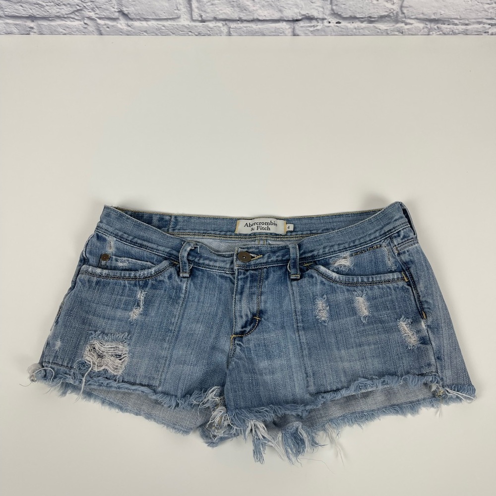 Abercrombie & Fitch Distressed Jean Shorts 4